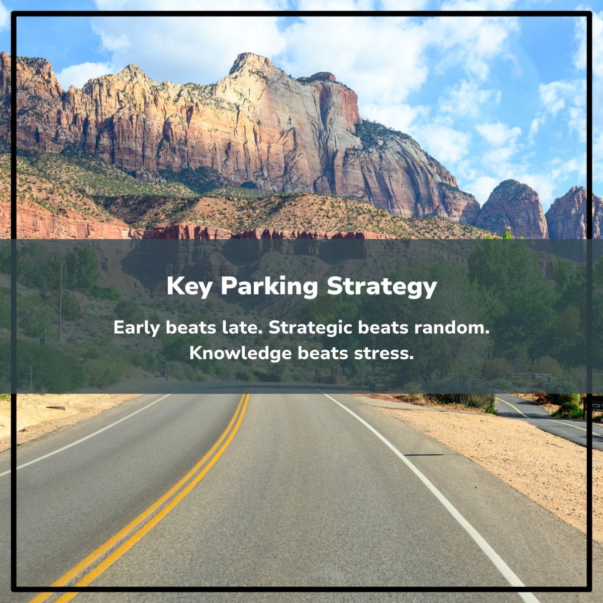 Road through Springdale, Utah. 